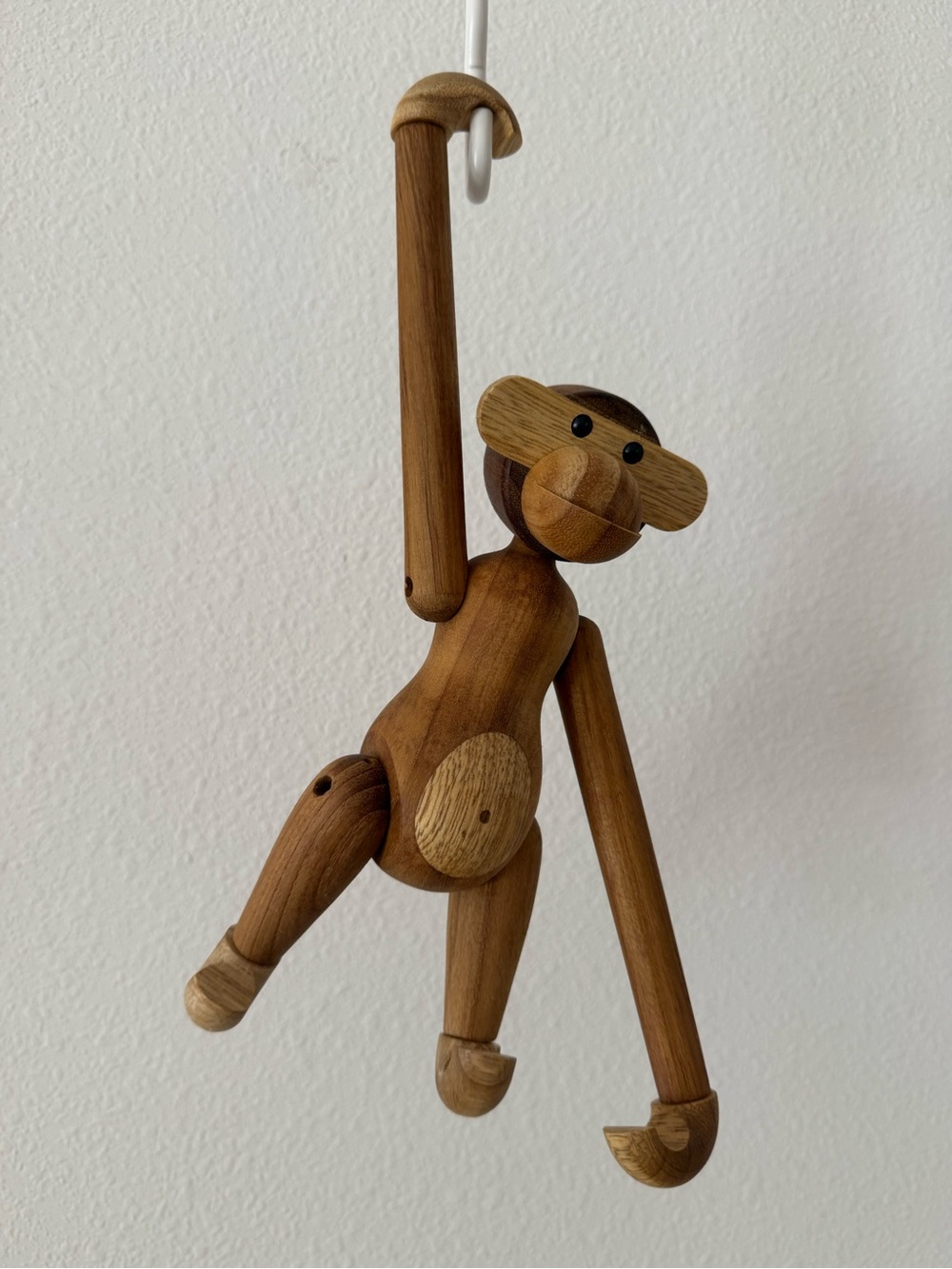 Kay Bojesen Handcrafted Wooden Hanging Monkey Sculpture - Brown